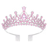 Women's Fashion Crystal Rhinestone Diecast Metal Crown With Electroplating For Hair Accessories