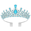 Women's Fashion Crystal Rhinestone Diecast Metal Crown With Electroplating For Hair Accessories