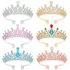 Women's Fashion Crystal Rhinestone Diecast Metal Crown With Electroplating For Hair Accessories