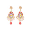 Women's Fashion Crystal Rhinestone Flower Tassel Earrings Set With Diamonds