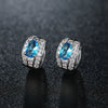 Women's Fashion Crystal Zircon Flower Water Drop Earrings In Casual Elegant Style With Full Crystal Inlay