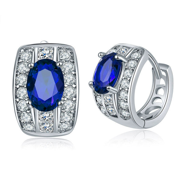 Women's Fashion Crystal Zircon Flower Water Drop Earrings In Casual Elegant Style With Full Crystal Inlay