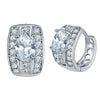 Women's Fashion Crystal Zircon Flower Water Drop Earrings In Casual Elegant Style With Full Crystal Inlay