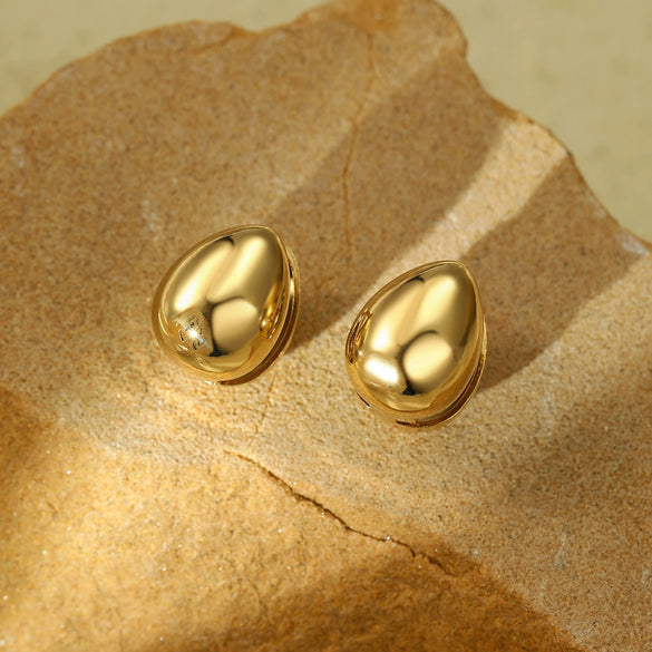 Women's Fashion Doublelayer Love Heart Stainless Steel Electroplated Earrings