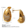 Women's Fashion Drop Butterfly Earrings Inlaid Zircon 316L Stainless Steel Electroplated