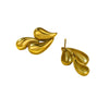 Women's Fashion Drop Shape Titanium Steel 18K Gold Electroplated Hollow Three Layer Earrings