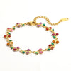 Women's Fashion Elegant Hand Jewelry Stainless Steel 18K Gold Plated Fruit Pattern Bracelet