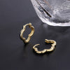 Women's Fashion Elegant Hollow Flower Zinc Alloy Earrings With Electroplating Treatment