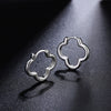 Women's Fashion Elegant Hollow Flower Zinc Alloy Earrings With Electroplating Treatment