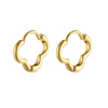 Women's Fashion Elegant Hollow Flower Zinc Alloy Earrings With Electroplating Treatment
