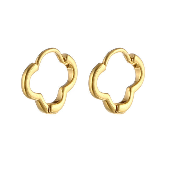 Women's Fashion Elegant Hollow Flower Zinc Alloy Earrings With Electroplating Treatment