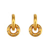 Women's Fashion Elegant Ring Buckle Ear Ring And Donut Pendant Necklace Stainless Steel 18K Gold Plated With Geometric Design