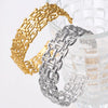 Women's Fashion Exaggerated Design Flower Starfish Water Drop Open 316L Stainless Steel Electroplating Bracelet