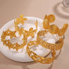 Women's Fashion Exaggerated Design Flower Starfish Water Drop Open 316L Stainless Steel Electroplating Bracelet