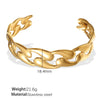Women's Fashion Exaggerated Design Flower Starfish Water Drop Open 316L Stainless Steel Electroplating Bracelet