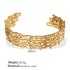 Women's Fashion Exaggerated Design Flower Starfish Water Drop Open 316L Stainless Steel Electroplating Bracelet