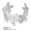 Women's Fashion Exaggerated Design Flower Starfish Water Drop Open 316L Stainless Steel Electroplating Bracelet