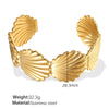 Women's Fashion Exaggerated Design Flower Starfish Water Drop Open 316L Stainless Steel Electroplating Bracelet