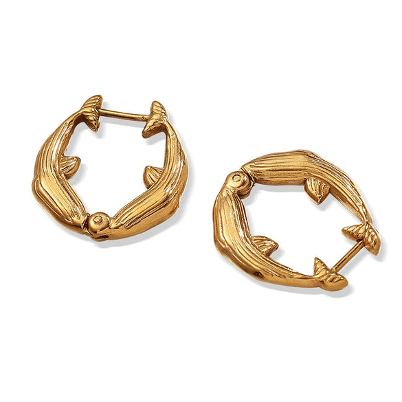 Women's Fashion Exaggerated Niche Earring Jewelry 316L Stainless Steel 18K Gold Plated