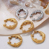 Women's Fashion Exaggerated Niche Earring Jewelry 316L Stainless Steel 18K Gold Plated