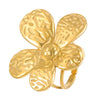 Women's Fashion Exaggerated Ring Stainless Steel Flower Geometric Electroplating Jewelry