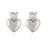 Women's Fashion Exquisite Copper 18K Gold Plated Zircon Love Geometric Micropaved Earrings