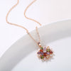 Women's Fashion Flower Artificial Zircon Necklace With Ochain