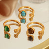 Women's Fashion Flower Pattern 316L Stainless Steel Open Bracelet With Electroplating