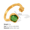 Women's Fashion Flower Pattern 316L Stainless Steel Open Bracelet With Electroplating