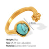 Women's Fashion Flower Pattern 316L Stainless Steel Open Bracelet With Electroplating