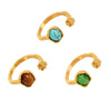 Women's Fashion Flower Pattern 316L Stainless Steel Open Bracelet With Electroplating