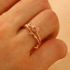Women's Fashion Flower Rose Ring Copper Electroplated