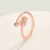 Women's Fashion Flower Rose Ring Copper Electroplated