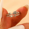 Women's Fashion Flower Rose Ring Copper Electroplated
