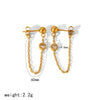 Women's Fashion Flower Stud Earrings Stainless Steel 18K Gold Electroplated