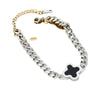 Women's Fashion Fourleaf Clover Titanium Steel Bracelet With Distinctive Thick Chain And Electroplating Hiphop Accessories