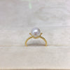 Women's Fashion Freshwater Pearl Ring In S925 Sterling Silver Round Shape