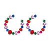 Women's Fashion Geometric Alloy Earrings With Square Oval Diamond Shape And Sparkling Diamond Detail