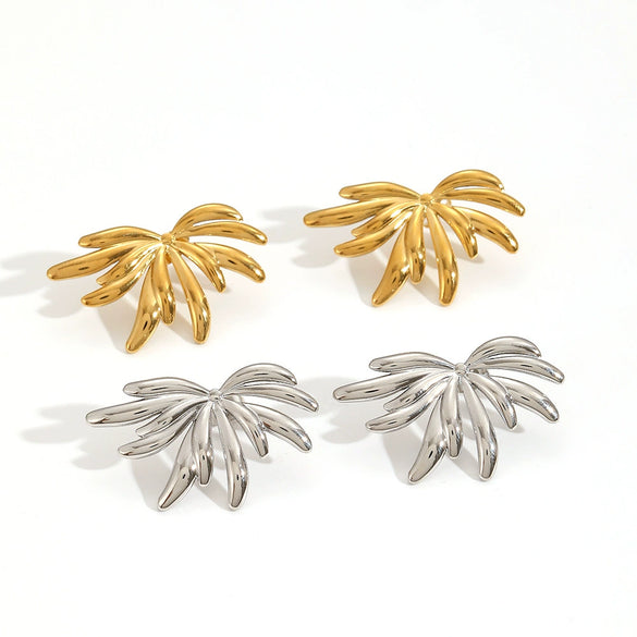 Women's Fashion Geometric Angel Wings Stainless Steel Electroplated Earrings