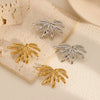 Women's Fashion Geometric Angel Wings Stainless Steel Electroplated Earrings