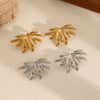 Women's Fashion Geometric Angel Wings Stainless Steel Electroplated Earrings