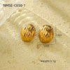 Women's Fashion Geometric Asymmetrical Texture Stainless Steel 18K Electroplated Earrings