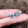 Women's Fashion Geometric Copper Earrings Inlaid Zircon