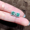 Women's Fashion Geometric Copper Earrings Inlaid Zircon