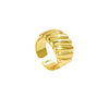 Women's Fashion Geometric Copper Irregular Bread Shape Opening Adjustable Ring With Electroplating
