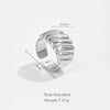 Women's Fashion Geometric Copper Irregular Bread Shape Opening Adjustable Ring With Electroplating