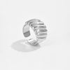 Women's Fashion Geometric Copper Irregular Bread Shape Opening Adjustable Ring With Electroplating