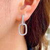 Women's Fashion Geometric Copper Zirconia U Shape Earrings