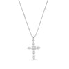 Women's Fashion Geometric Cross Necklace With Square Zircon Inlay Copper Electroplated Clavicle Chain Pendant Jewelry Gift