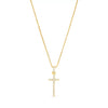 Women's Fashion Geometric Cross Necklace With Square Zircon Inlay Copper Electroplated Clavicle Chain Pendant Jewelry Gift